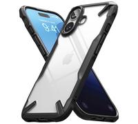 Ringke Fusion-X Compatibile con Cover iPhone 16 Plus, Custodia Antiurto Robusta Paraurti Protettiva Avanzata con Protezione Fotocamera - Black
