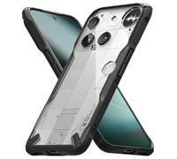 Ringke Fusion-X Compatibile con Cover Nothing Phone (3), Custodia Trasparente Antigraffio Retro Rigido con Antiurto Paraurti - Black