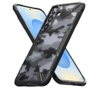 Ringke Fusion-X Compatibile con Cover Samsung Galaxy S25 Plus, Custodia Bella e Protettiva con Ottimo Grip, Stile Militare Antiurto Resistente - Camo Black