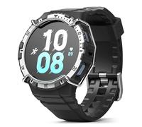 Ringke Fusion-X Guard Compatibile con Samsung Galaxy Watch 5 / 4 44mm Custodia con Cinturino, Cover Protettiva Antiurto Robusta Migliorata con Guardia Filo in Acciaio Inossidabile - White Bianco