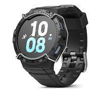 Ringke Fusion-X Guard Compatibile con Samsung Galaxy Watch 5 / 4 44mm Custodia con Cinturino, Cover Protettiva Antiurto Robusta Migliorata con Guardia Filo in Acciaio Inossidabile - Black Nero