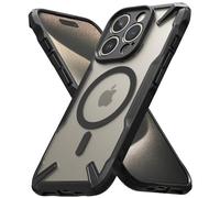 Ringke Fusion-X Magnetic Compatibile con MagSafe per Cover iPhone 15 Pro Max, Custodia Opaco Antiurto Robusta Paraurti Robusta Protettiva Avanzata con Protezione Fotocamera - Matte Black Nero