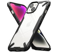 Ringke Fusion-X Compatibile con Cover iPhone 14 (6.1''), Custodia Disegni Antigraffio Retro Rigido con Antiurto Paraurti Robusto TPU - Black Nero