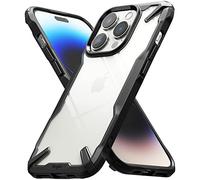 Ringke Fusion-X Compatibile con Cover iPhone 14 Pro Max (6.7''), Custodia Disegni Antigraffio Retro Rigido con Antiurto Paraurti Robusto TPU - Black Nero