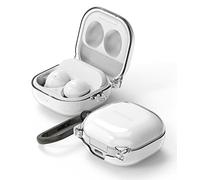 Ringke Hinge Compatibile con Cover Samsung Galaxy Buds FE / 2 Pro / 2 / Pro/Live, Custodia PC Rigida con Moschettone - Clear Trasparente