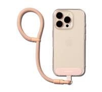 Ringke Holder Link Flow Hand Strap (P Type), Cinturino Robusto in Poliestere Anti-groviglio Regolabile con Linguetta di Fissaggio in TPU per Custodie per Smartphone, Ecc. - Orange Pink