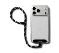 Ringke Holder Link Flow Hand Strap (P Type), Cinturino Robusto in Poliestere Anti-groviglio Regolabile con Linguetta di Fissaggio in TPU per Custodie per Smartphone, Ecc. - Shade Black