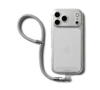 Ringke Holder Link Flow Hand Strap (P Type), Cinturino Robusto in Poliestere Anti-groviglio Regolabile con Linguetta di Fissaggio in TPU per Custodie per Smartphone, Ecc. - Silky Silver
