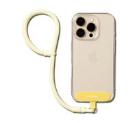 Ringke Holder Link Flow Hand Strap (P Type), Cinturino Robusto in Poliestere Anti-groviglio Regolabile con Linguetta di Fissaggio in TPU per Custodie per Smartphone, Ecc. - Butter Yellow