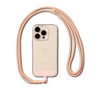 Ringke Holder Link Flow Shoulder Strap (Y Type), Tracolla Regolabile Anti-groviglio in Poliestere Resistente con Linguetta in TPU per Custodie per Smartphone, Ecc. - Orange Pink