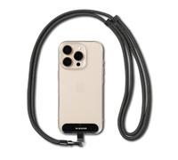 Ringke Holder Link Flow Shoulder Strap (Y Type), Tracolla Regolabile Anti-groviglio in Poliestere Resistente con Linguetta in TPU per Custodie per Smartphone, Ecc. - Calm Black