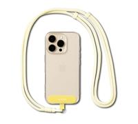 Ringke Holder Link Flow Shoulder Strap (Y Type), Tracolla Regolabile Anti-groviglio in Poliestere Resistente con Linguetta in TPU per Custodie per Smartphone, Ecc. - Butter Yellow