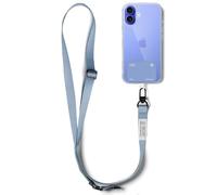 Ringke Holder Link Snap Hook Lanyard Strap con Etichetta Progettata Colorata, Tracolla Regolabile Cordino Poliestere Compatibile con Custodia Universale per Cellulare - Urban Blue