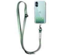 Ringke Holder Link Snap Hook Lanyard Strap con Etichetta Progettata Colorata, Tracolla Regolabile Cordino Poliestere Compatibile con Custodia Universale per Cellulare - Forest