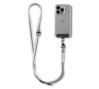 Ringke Holder Link Snap Hook Lanyard Strap con Etichetta Progettata Colorata, Tracolla Regolabile Cordino Poliestere Compatibile con Custodia Universale per Cellulare - Fog Blue
