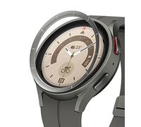 Ringke Inner Bezel Styling Compatibile con Cover Samsung Galaxy Watch 5 Pro 45mm, Ghiera Anti Graffio Acciaio Inossidabile Adesiva Accessorio - 45-IN-01 (ST) Silver