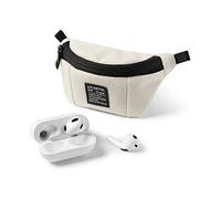 Ringke Mini Pouch Borsa Tracolla per Cover AirPods, Galaxy Buds e Piccoli Elementi, Borsa Marsupio Velcro con Moschettone - Ivory
