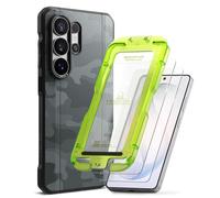 Ringke Onyx Alpha Camo Black e Easy Slide Tempered Glass Compatibile con Galaxy S26 Ultra