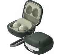 Ringke Onyx Compatibile con Cover Samsung Galaxy Buds 2 Pro (2022) / 2 / Pro/Live, Custodia Antiurto Robusta Strutturato TPU con Moschettone - Dark Green