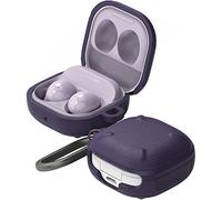Ringke Onyx Compatibile con Cover Samsung Galaxy Buds 2 Pro (2022) / 2 / Pro/Live, Custodia Antiurto Robusta Strutturato TPU con Moschettone - Purple