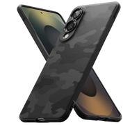 Ringke Onyx Compatibile con Cover Samsung Galaxy S25 Edge, Custodia Calza Perfettamente Antiscivolo Anti-Impronte Graffio Resistente Stile Militare Antiurto - Camo Black