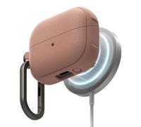 Ringke Onyx Magnetic Compatibile con Cover Samsung Galaxy Buds 3 Pro / 3/3 FE, Custodia Antiurto Robusta Strutturato TPU con Moschettone Compatibile con Ricarica Magnetica - Constant Coral