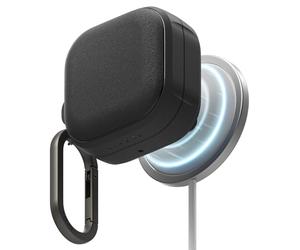 Ringke Onyx Magnetic Compatibile con Cover Samsung Galaxy Buds 4 Pro / 4, Custodia Antiurto Robusta Strutturato TPU con Moschettone Compatibile con Ricarica Magnetica - Black