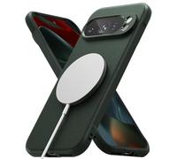 Ringke Onyx Magnetic Compatibile con Cover Pixel 9 Pro, Compatibile con Accessori Magnetici, Antiscivolo Antiurto Perfetta Custodia TPU - Dark Green