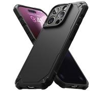 Ringke Rugged Gear Compatibile con Cover iPhone 16 Pro Max, Paraurti Antiurto Robusto Presa Salda Antiscivolo Antigraffio Custodia Protettiva Avanzata per Telefono - Black