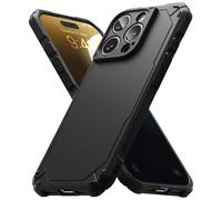 Ringke Rugged Gear Compatibile con Cover iPhone 16 Pro, Paraurti Antiurto Robusto Presa Salda Antiscivolo Antigraffio Custodia Protettiva Avanzata per Telefono - Black