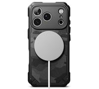 Ringke Rugged Gear Magnetic Compatibile con Cover iPhone 17 Pro, Compatibile con Accessori Magnetici, Motivo Mimetico Paraurti Antiurto Custodia Protettiva Antiscivolo - Camo Black