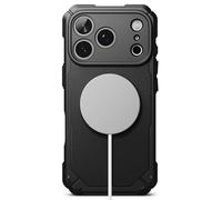 Ringke Rugged Gear Magnetic Compatibile con Cover iPhone 17 Pro Max, Compatibile con Accessori Magnetici, Rugged Shockproof Bumper Firm Grip Antiscivolo Cover Protettiva per Telefono - Black