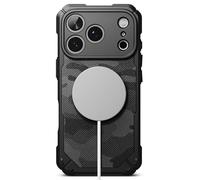 Ringke Rugged Gear Magnetic Compatibile con Cover iPhone 17 Pro Max, Compatibile con Accessori Magnetici, Motivo Mimetico Paraurti Antiurto Custodia Protettiva Antiscivolo - Camo Black