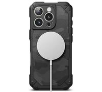Ringke Rugged Gear Magnetic Compatibile con Cover iPhone 16 Pro, Compatibile con Accessori Magnetici, Motivo Mimetico Paraurti Antiurto Presa Salda Custodia Protettiva Antiscivolo - Camo Black