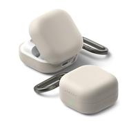 Ringke Silicone Case Compatibile con Cover Samsung Galaxy Buds 4 Pro / 4, Custodia Protettiva Resistente ai Graffi con Moschettone - Stone