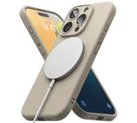 Ringke Silicone Magnetic Compatibile con Cover iPhone 16 Pro, Compatibile con Accessori Magnetici, Custodia Morbida Antiurto Antigraffio Rivestimento Morbido - Stone