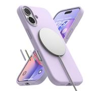 Ringke Silicone Magnetic Compatibile con Cover iPhone 17, Compatibile con Accessori Magnetici, Custodia Morbida Antiurto Antigraffio Rivestimento Morbido - Light Purple