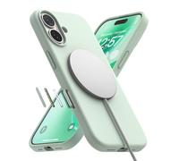 Ringke Silicone Magnetic Compatibile con Cover iPhone 17, Compatibile con Accessori Magnetici, Custodia Morbida Antiurto Antigraffio Rivestimento Morbido - Soft Mint