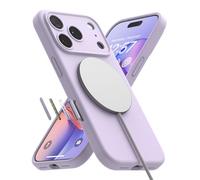 Ringke Silicone Magnetic Compatibile con Cover iPhone 17 Pro, Compatibile con Accessori Magnetici, Custodia Morbida Antiurto Antigraffio Rivestimento Morbido - Light Purple