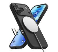 Ringke Silicone Magnetic Compatibile con Cover iPhone 17 Pro, Compatibile con Accessori Magnetici, Custodia Morbida Antiurto Antigraffio Rivestimento Morbido - Black