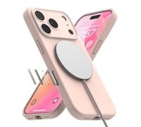 Ringke Silicone Magnetic Compatibile con Cover iPhone 17 Pro, Compatibile con Accessori Magnetici, Custodia Morbida Antiurto Antigraffio Rivestimento Morbido - Pink Sand