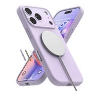 Ringke Silicone Magnetic Compatibile con Cover iPhone 17 Pro Max, Compatibile con Accessori Magnetici, Custodia Morbida Antiurto Antigraffio Rivestimento Morbido - Light Purple