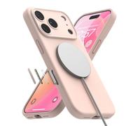 Ringke Silicone Magnetic Compatibile con Cover iPhone 17 Pro Max, Compatibile con Accessori Magnetici, Custodia Morbida Antiurto Antigraffio Rivestimento Morbido - Pink Sand