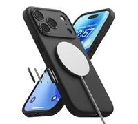 Ringke Silicone Magnetic Compatibile con Cover iPhone 17 Pro Max, Compatibile con Accessori Magnetici, Custodia Morbida Antiurto Antigraffio Rivestimento Morbido - Black