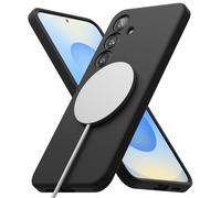 Ringke Silicone Magnetic Compatibile con Cover Samsung Galaxy S25 Plus, Compatibile con Accessori Magnetici, Sensazione Morbida Custodia Antiurto Antigraffio Leggero - Black