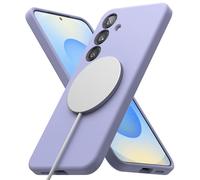 Ringke Silicone Magnetic Compatibile con Cover Samsung Galaxy S25 Plus, Compatibile con Accessori Magnetici, Sensazione Morbida Custodia Antiurto Antigraffio Leggero - Lavender