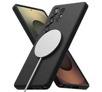 Ringke Silicone Magnetic Compatibile con Cover Samsung Galaxy S25 Ultra, Compatibile con Accessori Magnetici, Sensazione Morbida Custodia Antiurto Antigraffio Leggero - Black