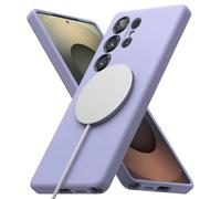 Ringke Silicone Magnetic Compatibile con Cover Samsung Galaxy S25 Ultra, Compatibile con Accessori Magnetici, Sensazione Morbida Custodia Antiurto Antigraffio Leggero - Lavender
