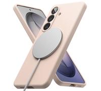 Ringke Silicone Magnetic Compatibile con Cover Samsung Galaxy S26, Compatibile con Accessori Magnetici, Sensazione Morbida Custodia Antiurto Antigraffio Leggero - Pink Sand