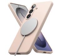 Ringke Silicone Magnetic Compatibile con Cover Samsung Galaxy S26 Plus, Compatibile con Accessori Magnetici, Sensazione Morbida Custodia Antiurto Antigraffio Leggero - Pink Sand